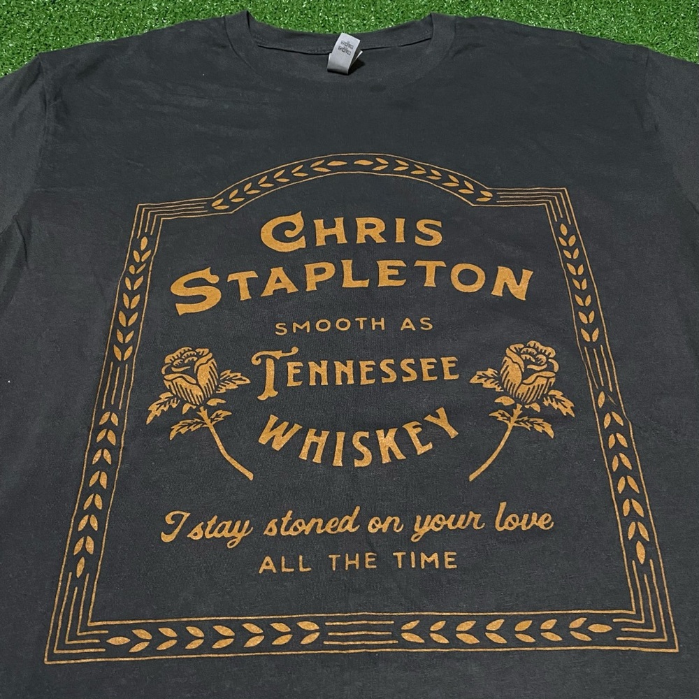 Chris Stapleton Tennessee Whiskey T-Shirt Men's Medium Charcoal Grey Merch